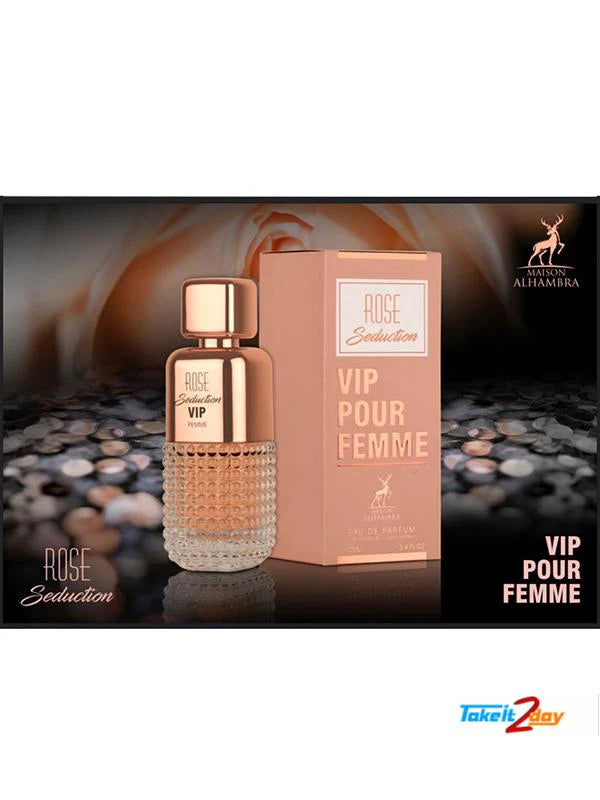 Maison Alhambra Parfum Rose Seduction Vip Pour Femme Eau de Parfum100ml
