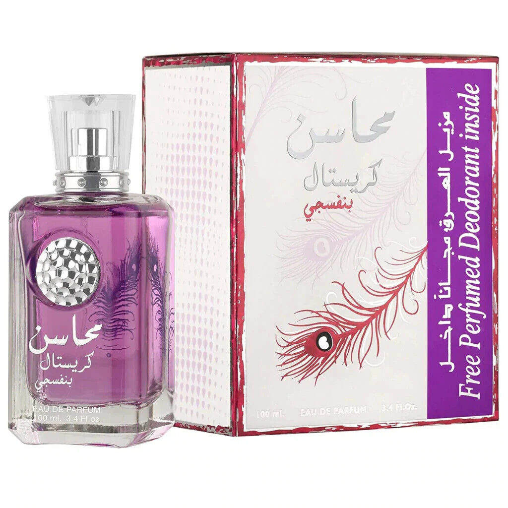 Lattafa Parfum Mahasin Crystal Violet + Deo Eau de Parfum 100ml