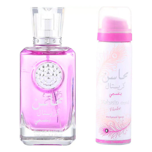 Lattafa Parfum Mahasin Crystal Violet + Deo Eau de Parfum 100ml